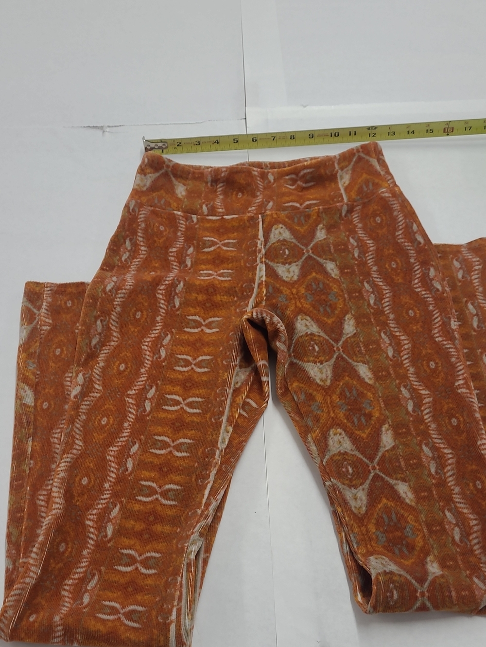 Shyanne Rust AbstractPatterned Flared Pants Size M - Picture 5 of 7